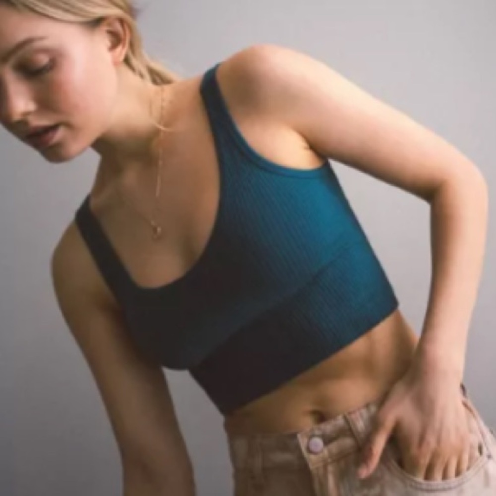 UO Teal Crop Tank